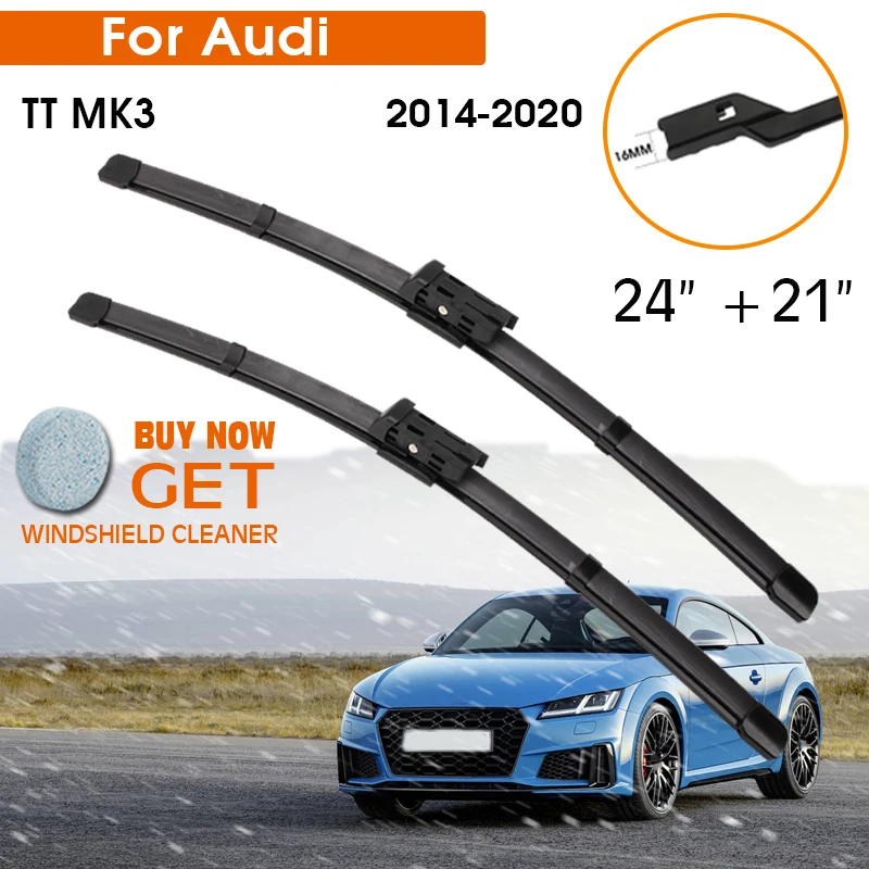 

Car Wiper Blade For Audi TT MK3 2014-2020 Windshield Rubber Silicon Refill Front Window Wiper 24"+21" LHD RHD Auto Accessorie