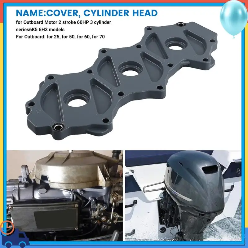 

L37A-6H3-11191,6H3-11191-00-9M Крышка головки блока цилиндров для подвесного мотора Yamaha 3-цилиндровый 60HP 70HP 6K5 6H3 Series