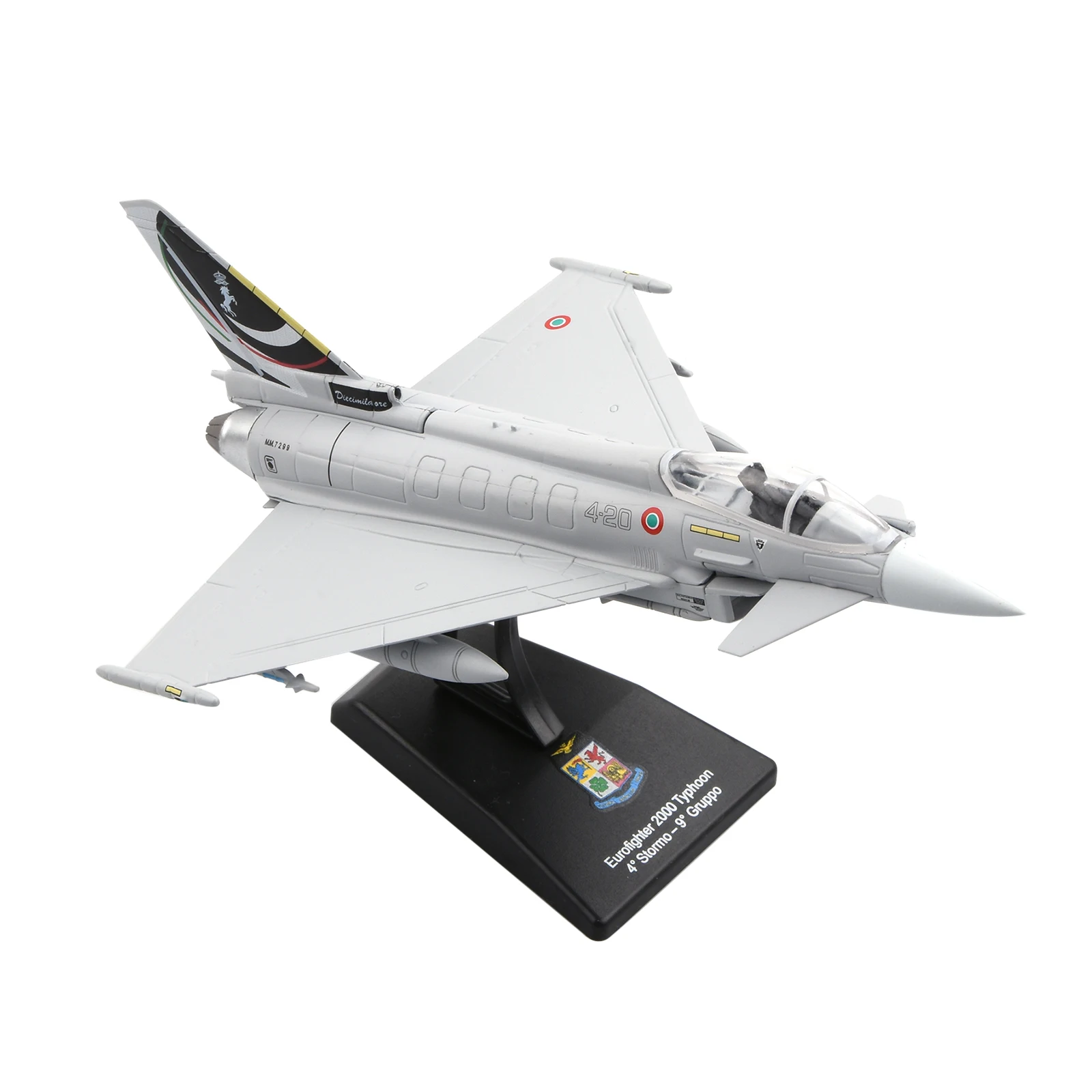 Modelo de Avión de Aleación Fundida a Presión de 16 cm, Escala 1/100, Eurofighter Typhoon EF-2000, Modelo Terminado, Regalo para Colección