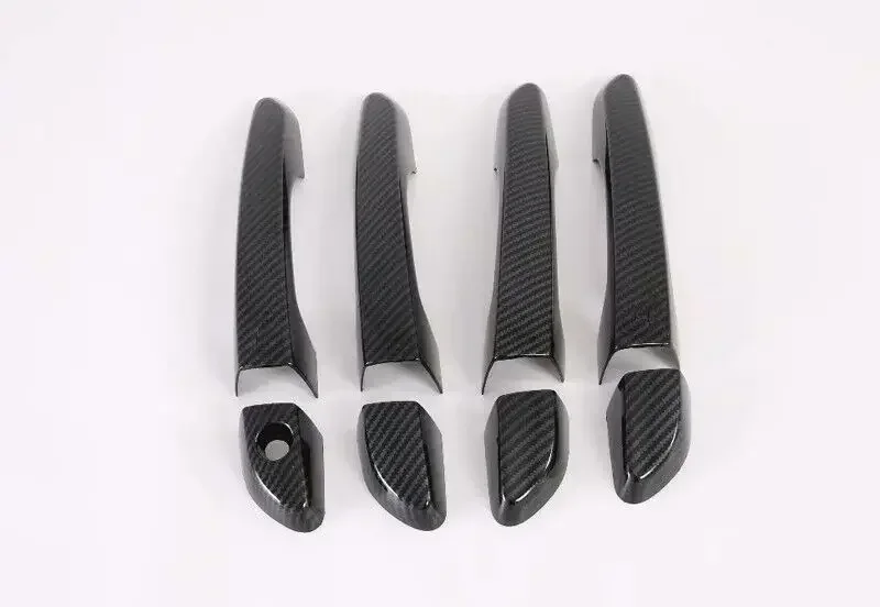 For Hyundai Tucson 2015 2016 2017 2018 2019 Carbon Fiber Chrome Car Door Handle Bowl Cover Trim Sticker Styling Accessories - Detail 1
