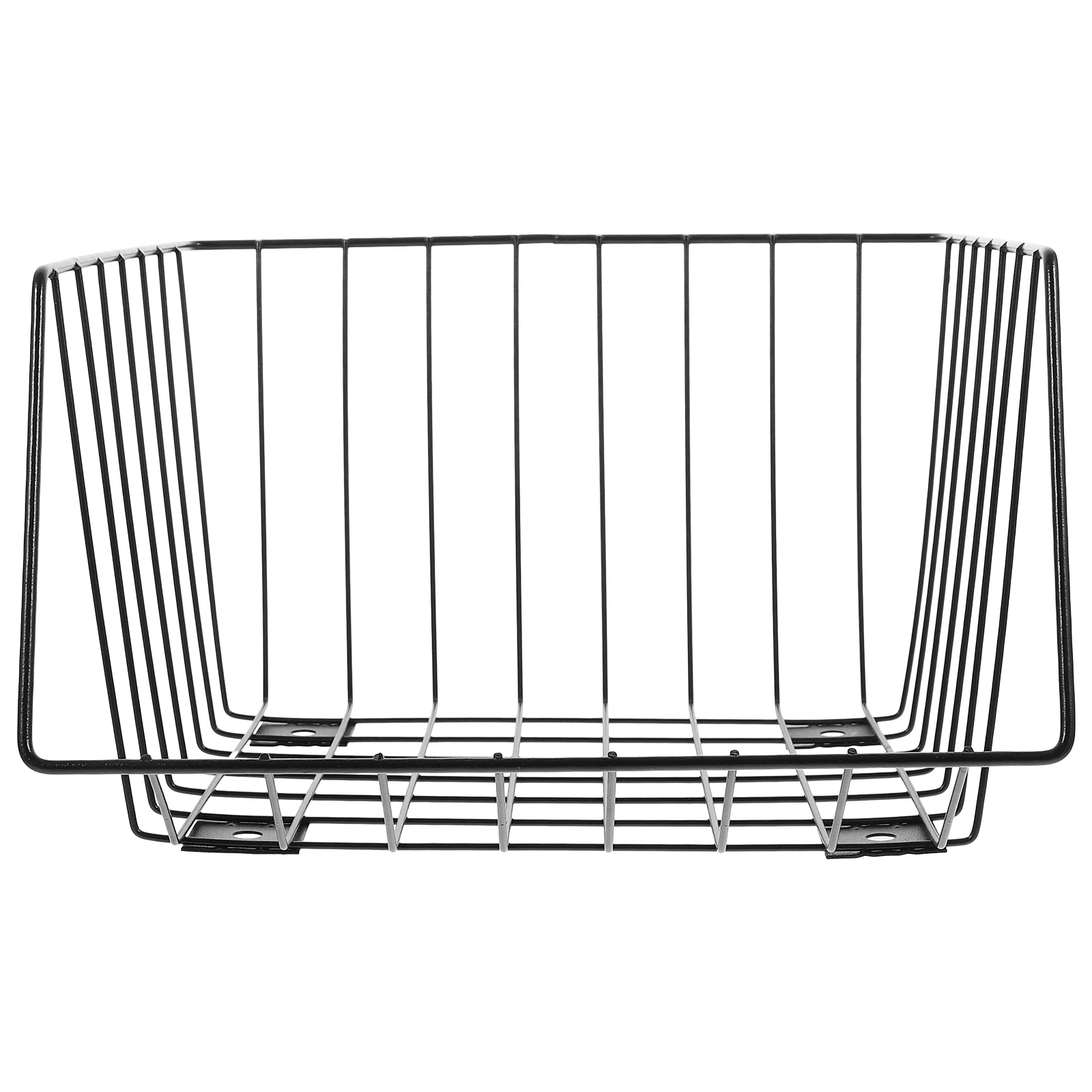 

Iron Wire Baskets Kitchen Counter 1 Layer Black 28cm Vegetable Fruit Snack ganizer Storage Rack Easy Clean Sturdy Space