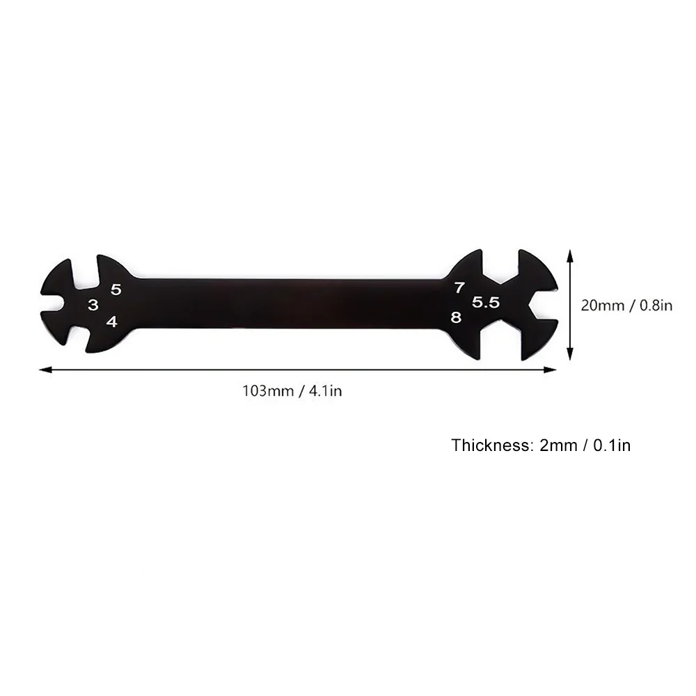 9IMOD Multifunction 6 in1 Repair Wrench 3/4/5/5.5/7/8mm Turnbuckle and Nut Spanner Tool for RC Drone Car Boat Off-road Vehicle image 6