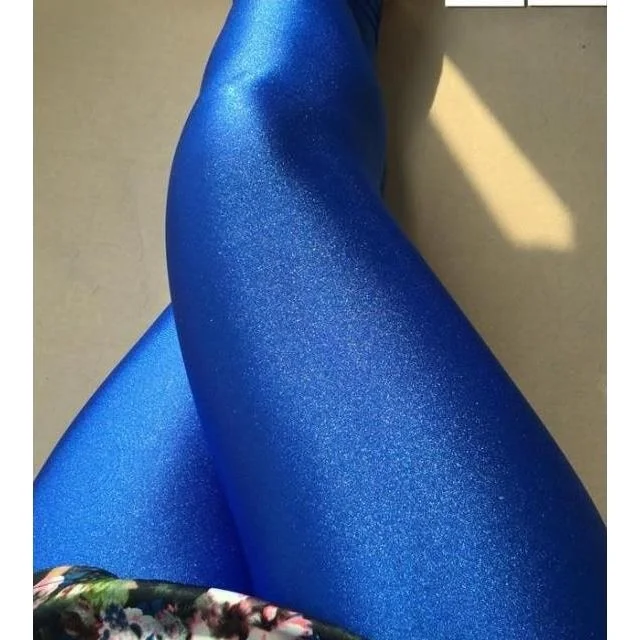 55-90Kg Glossy Hoge Elastische Shiny Sexy Leggings Sport Vrouwen Broek Strakke Broek Bodems