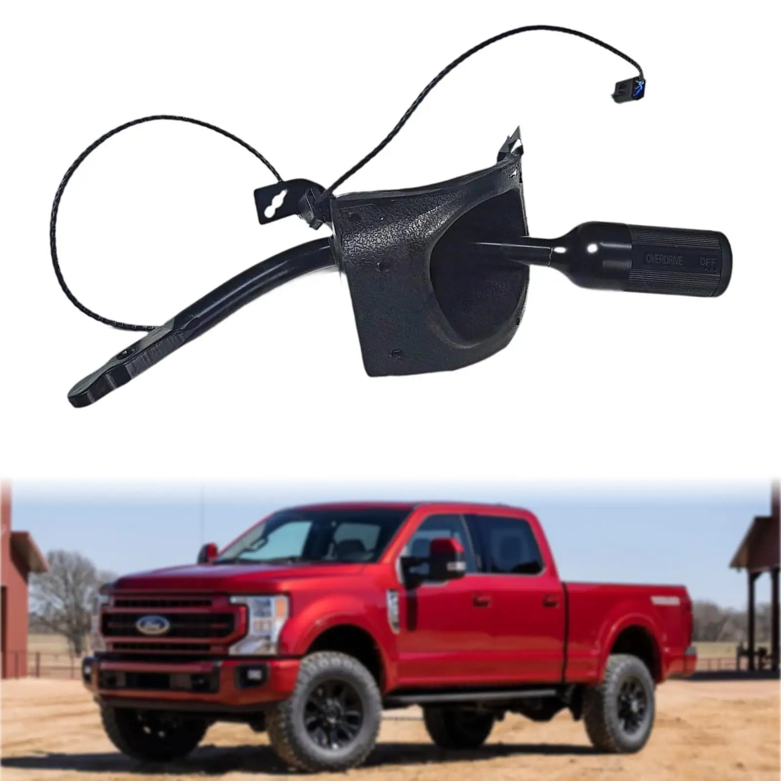 

Transmission Gear Shifter Lever Easy Installation Replace with Connector and Shifter Boot for Ford F250 Vehicle Truck Accs
