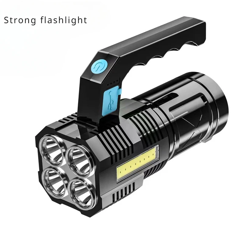 Outdoor Outdoor Home Quad Core Ultra Bright and Strong Light USB Charging Multifunctional Handheld Flashlight