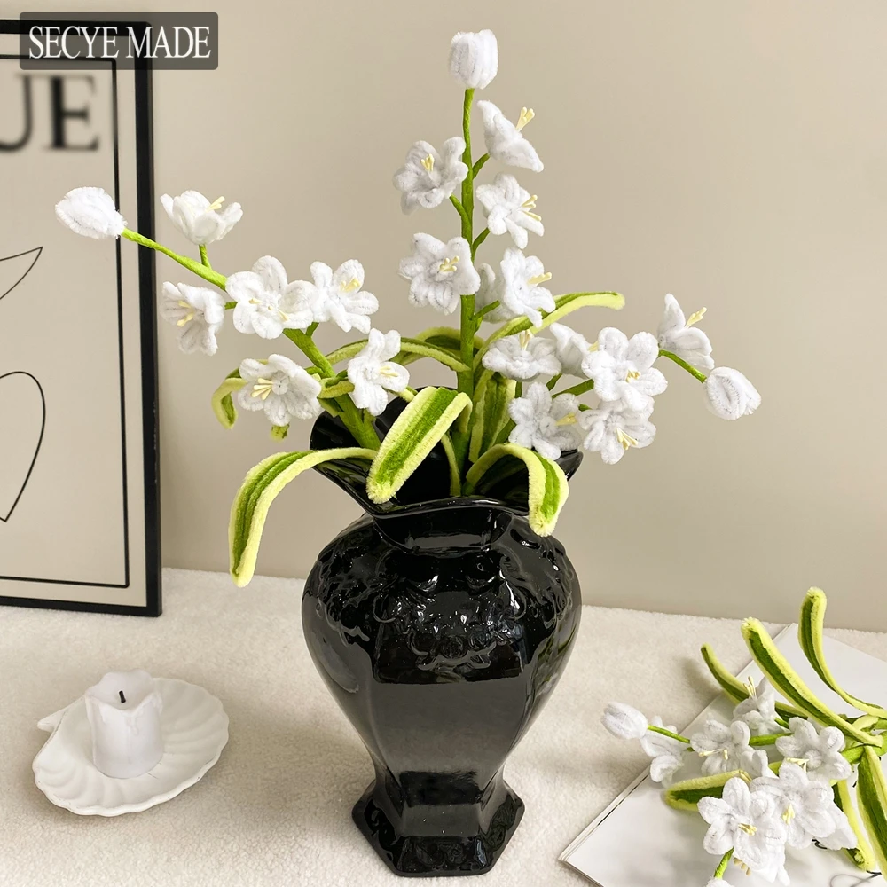 

1/3/5PCS Cute Artificial Flower Home Decoration Artificial Flowers White Thickened and Densified DIY Handcrafted Pipe Plush K102