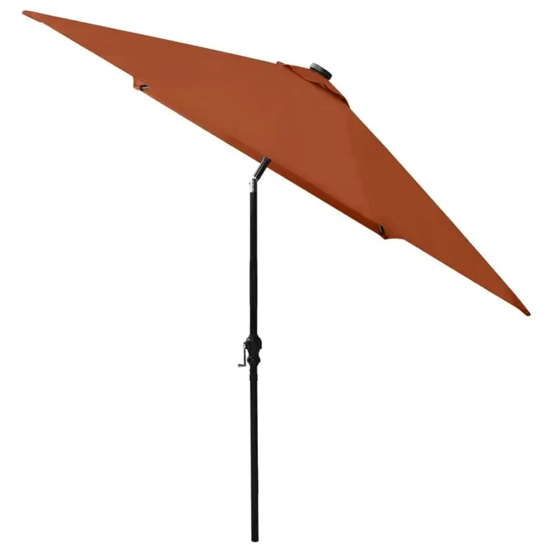Gartenschirm mit LED und Stahlmast in Terrakotta 2x3 m Langlebiger Outdoor-Sonnenschirm für Terrasse und Garten, Weltmeisterschaft