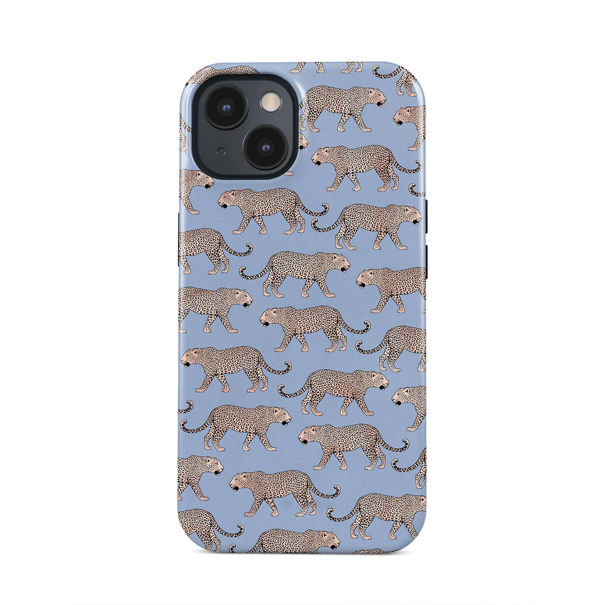 Magnetic Funda Blue Cheetah Pattern Case For IPHONE 16ProMax 15 14 13 12 11 PRO Plus Acrylic TPU Two in one Magnetic Phone Cases