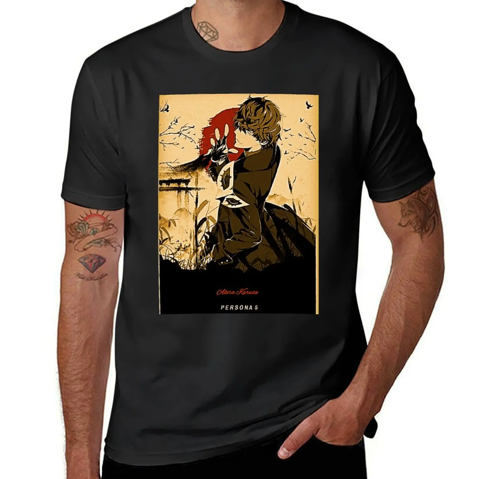 persona 3 reload fanart Characters T-Shirt Short sleeve tee plain hippie clothes quick-drying black t-shirts for men