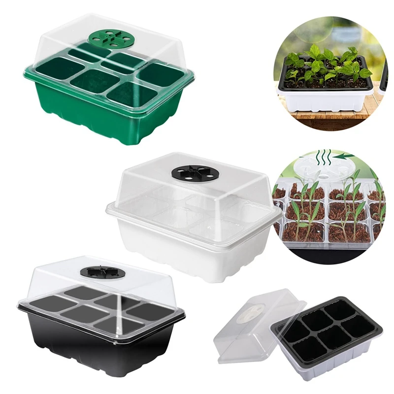 T02C!-Seed Starting Kit With Adjustable Humidity Dome And Basic Plant Starting Kit Mini Greenhouse Germination Kit