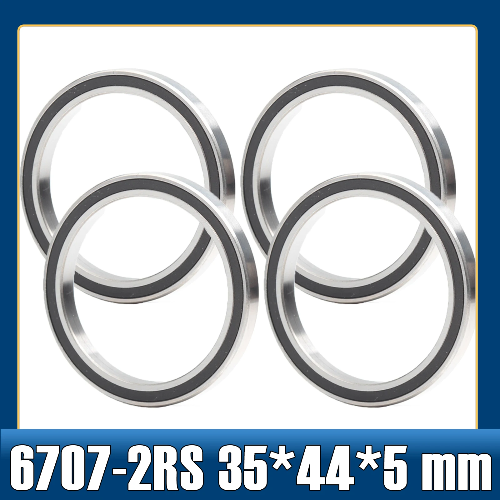 6707 2RS Bearing 35*44*5 mm ( 4 PCS ) Slim Thin Section 61707RS 6707RS Ball Bearings 6707 RS