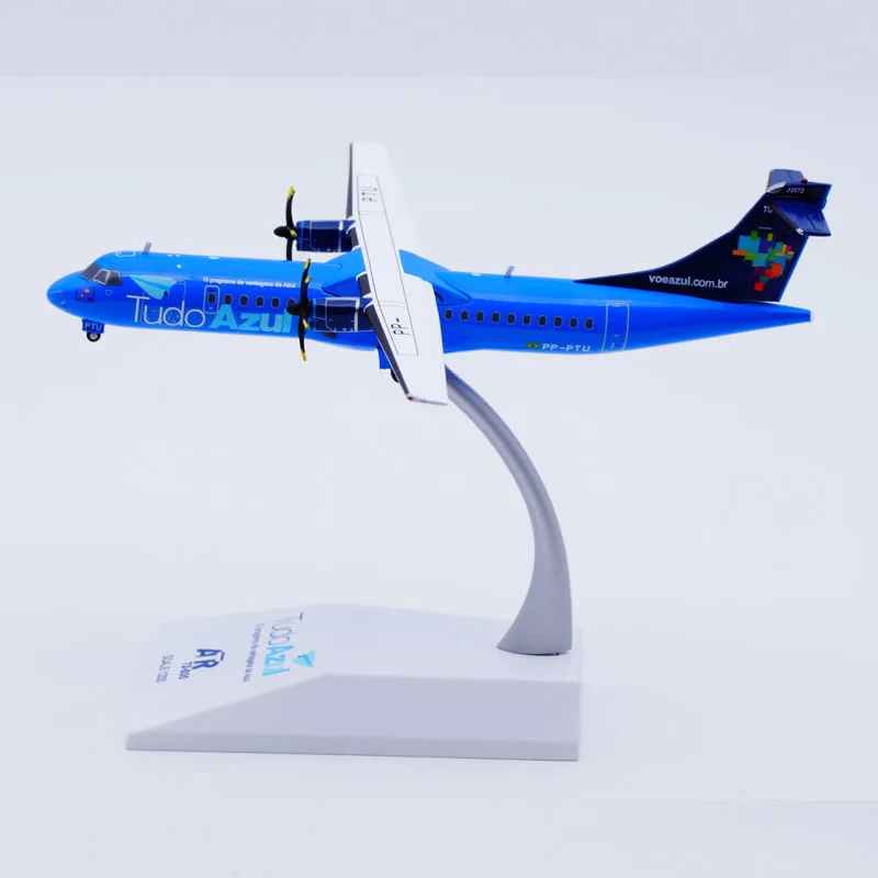 LH2314 Alloy Collectible Plane Gift JC Wings 1:200 Tudo AZUL Airlines ATR72-500 Diecast Aircraft Model PP-PTU With Stand