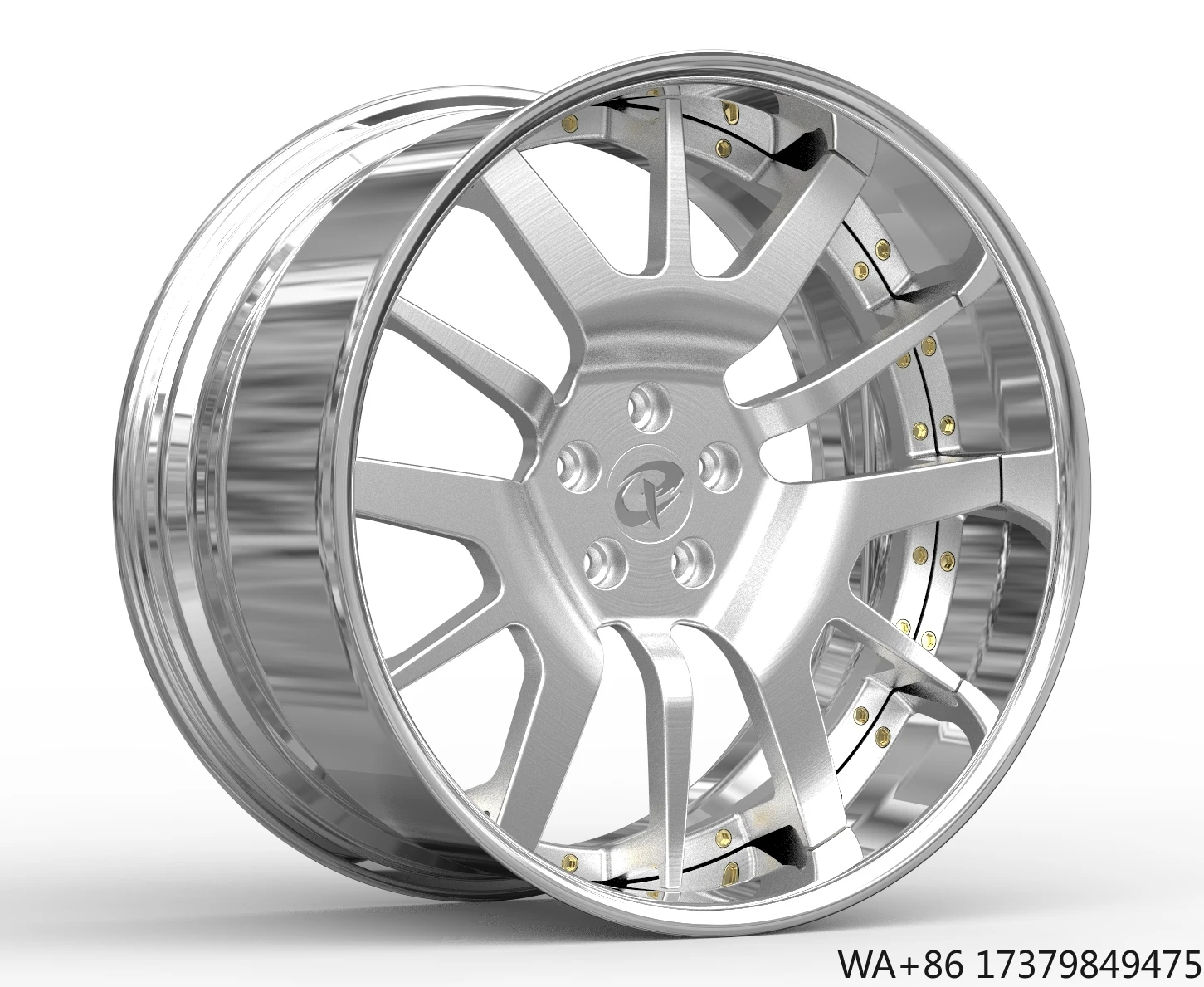 

2-Pieces Deep Lip Polish Silver Wheels Custom Alloy Forged Rims Passenger Car Wheels for GT Cars