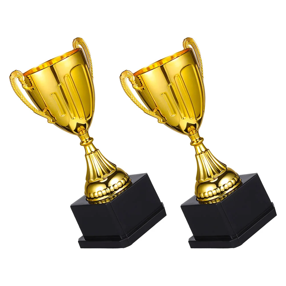 

2 Pcs Awards Trophies Game Trophy Decor for School Basketball Winner Competition