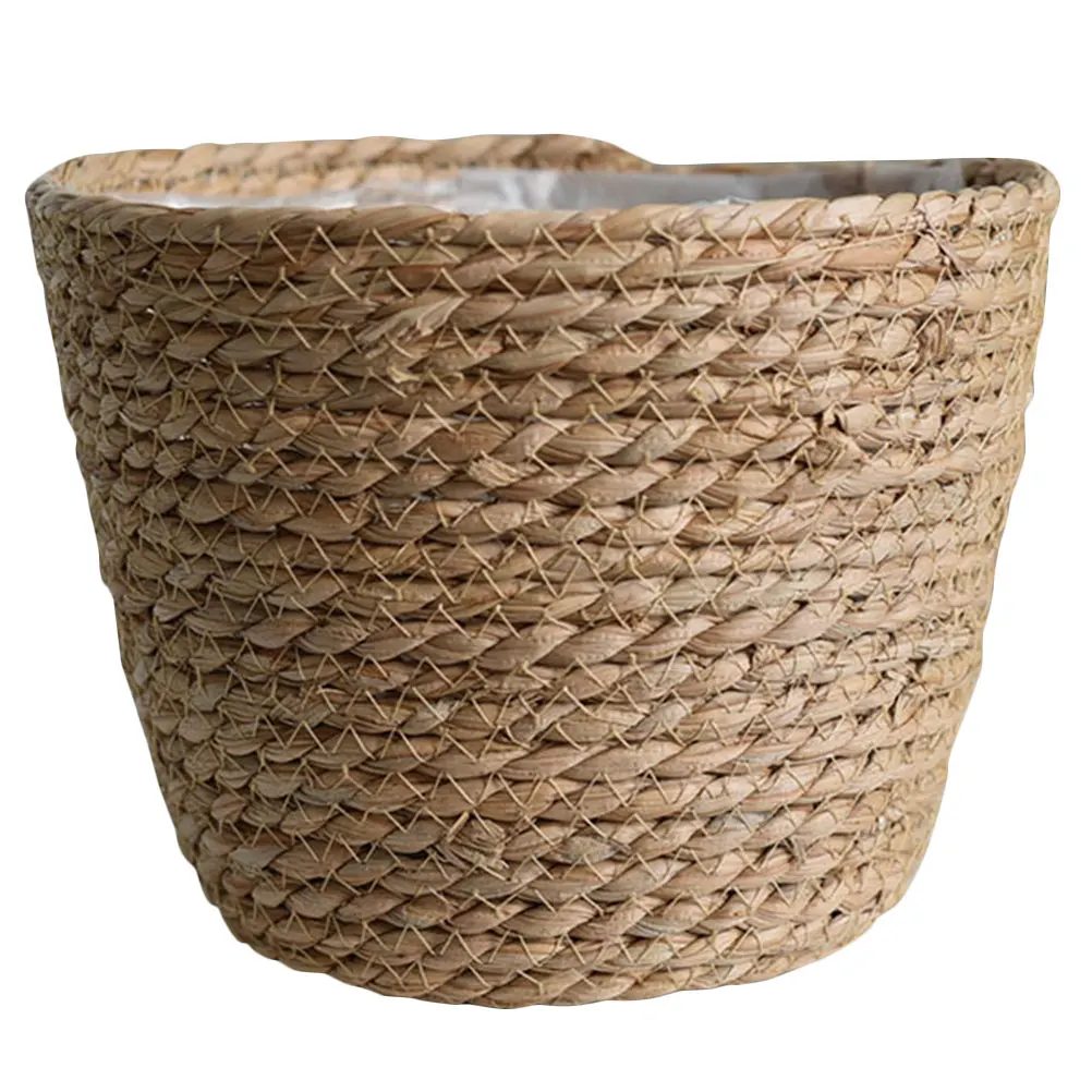 

Woven Flower Pot Plant Baskets Indoor Middle Size Natural Color Lightweight Durable Storage Wedding