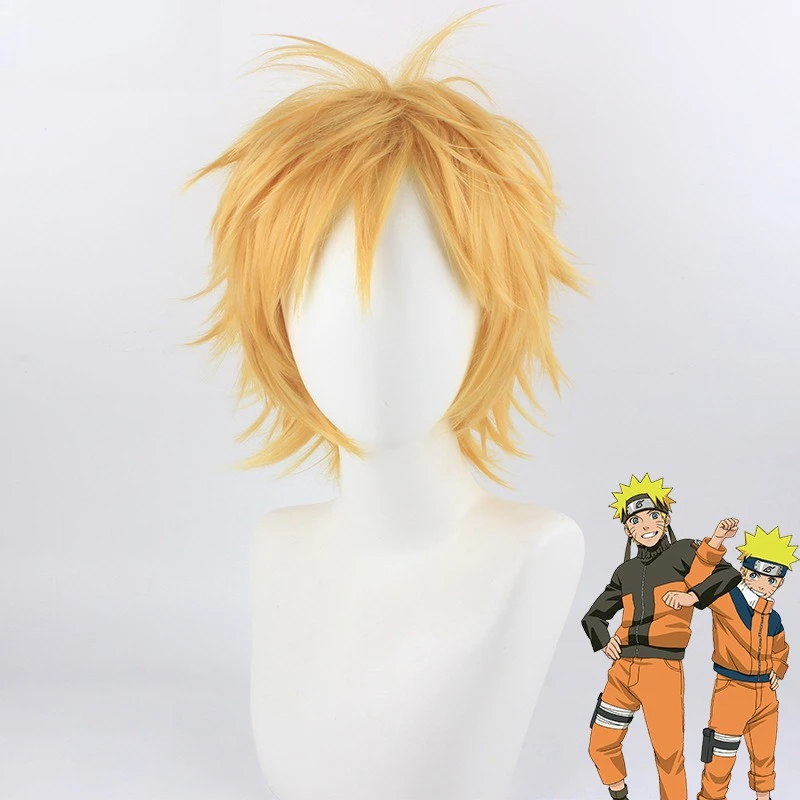

Uzumaki's Orange Spiky Wig From The Anime - Full Wig For Cosplay