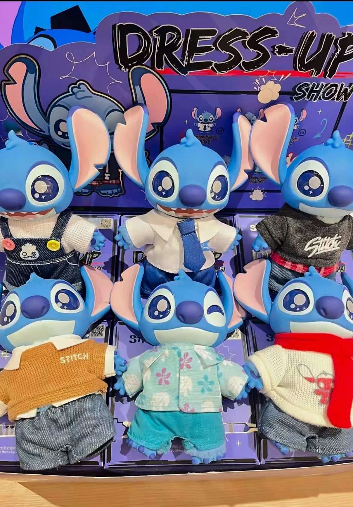 

Genuine Stitch Dress-Up Show Series Blind Box Vinyl Doll Cute Anime Figure Bag Pendant Mystery Home Decor Collectible Toy Gift