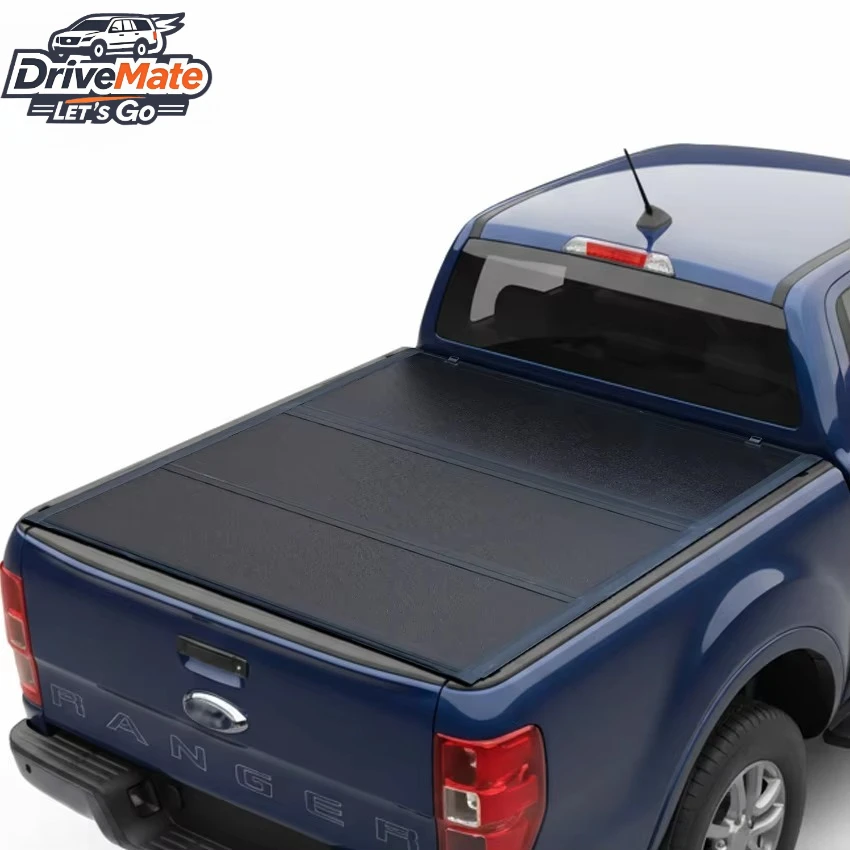 Low Profile Hard Folding Aluminum Tonneau Cover Fits 2019-2023 Ford Ranger 6' Bed No Drill Bed Cover Factory