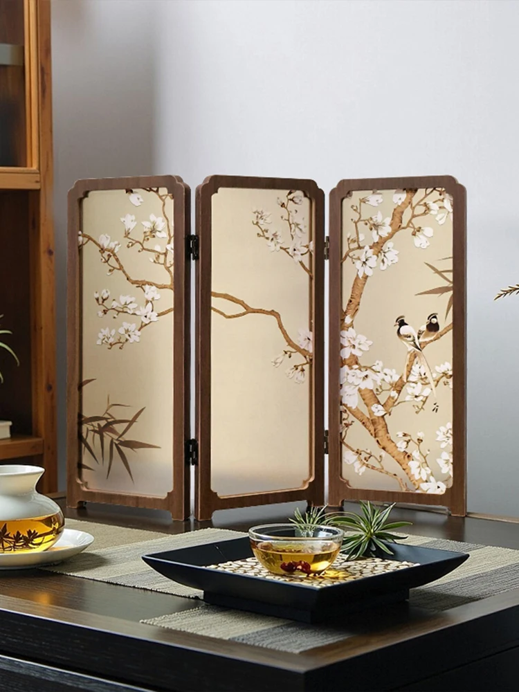 

Gifts, New Chinese Tabletop Screen Ornaments, Decorations, Birthday Gifts, Flowers and Birds, Bamboo, Paintings