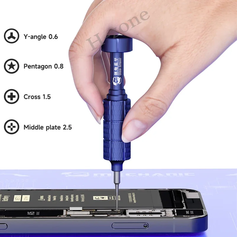 Mechanic Blue Armor 4in1 Precision Screwdriver Set Blue Magnetism High Hardness Screwdriver ForPhone Repair Specific Screwdrive