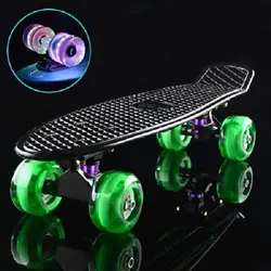 Penny Board Skateboard, Flash Wheel, Mini Fish Board, City Cruiser, Retro Skate Scooter, Fashion Complete Skate Boards, 22