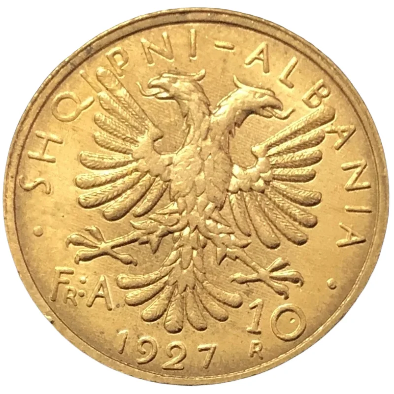 1927 Albania 10 Franga Ari-Zog Gold Coin Copy