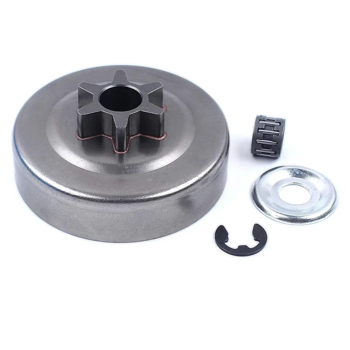 1pc 3/8 6t tambor de embreagem roda dentada arruela e-clip kit para motosserra ms170 ms180 ms210 ms230 ms250 017 018 021 023 025 1123 640