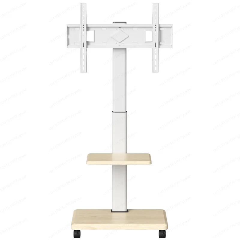 

55/65/75 inch TV floor stand removable wooden simple screen cart with storage tray