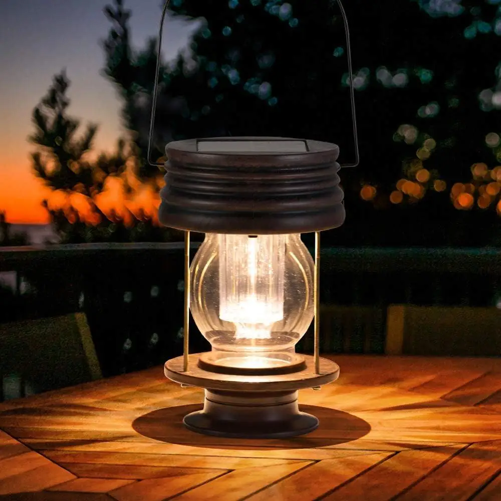 Hanging Solar Garden Lights Outdoor Waterproof Retro Lanterns Solar Powered Landscape Light 30 Lumen 2 Pack Yard Pathway Party