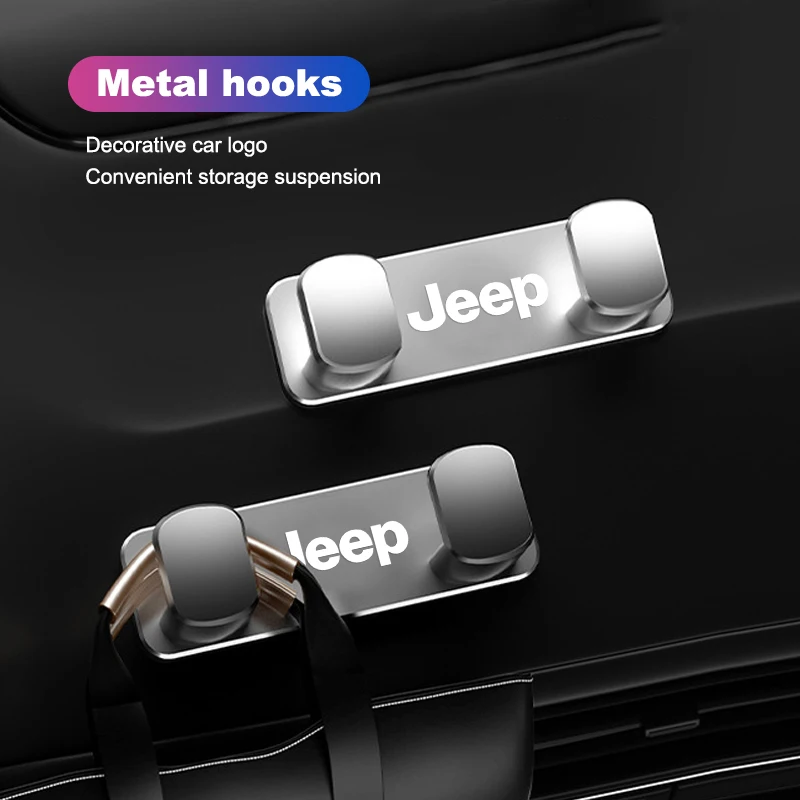 Soporte de almacenamiento para coche, gancho de almacenamiento multifuncional de primera fila para Jeep Renegade Wagoneer Avenger Recon Wrangler JK Gladiator Compas