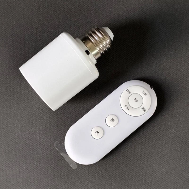 สวิตช์ซ็อกเก็ตหลอดไฟไร้สายรีโมทคอนโทรลซ็อกเก็ตไฟ E27 ฐานโคมไฟสําหรับโรงรถสวิตช์ไฟไร้สาย