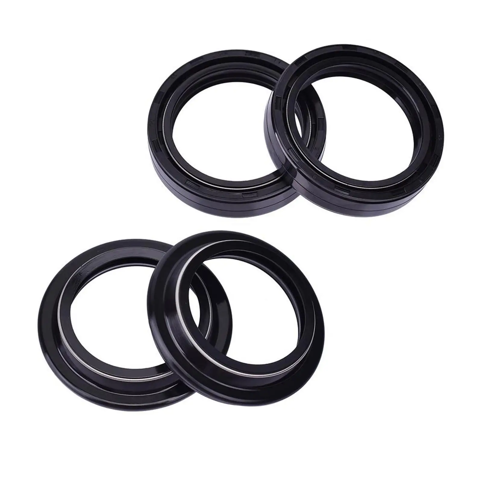 4 Pieces Motorcycle Front Fork Dust and Oil Seal Spare Parts Durable