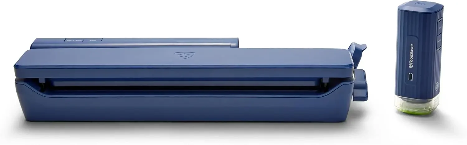 2-in-1 Vacuum Sealing System, Handheld and Countertop Vacuum Sealer, Matte Indigo Blue