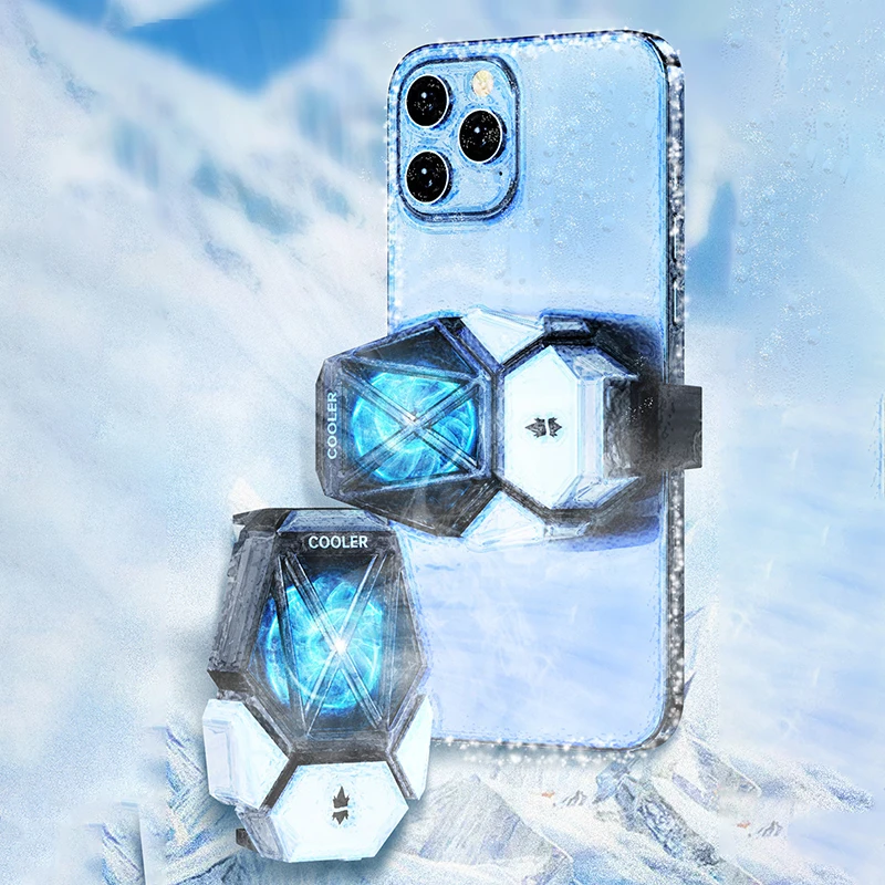 Contrast Color Mobile Phone Radiator Portable Fast Radiator Two-speed Adjustment For Iphone/ Android Phones Mini Cooling Fan