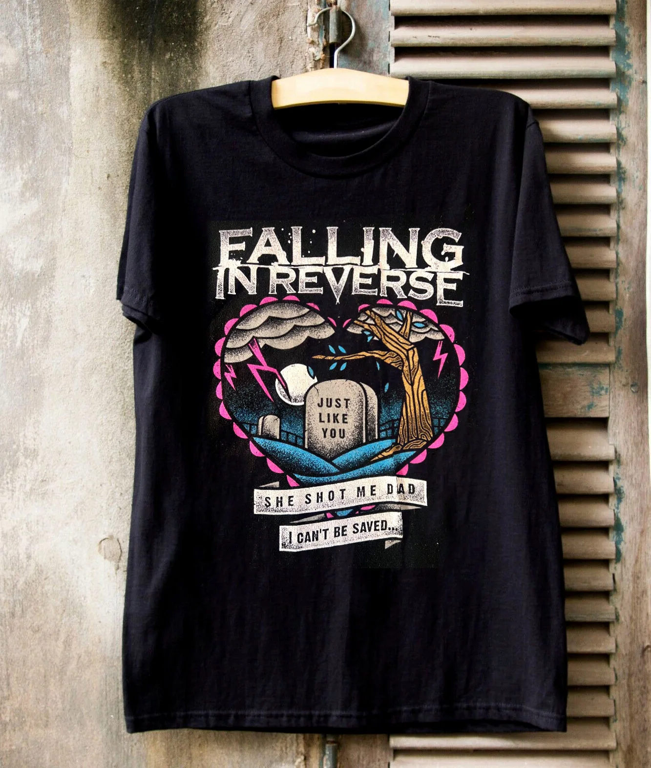 Falling In Reverse She Shot Me Dead Black All Size T Shirt Ac1050