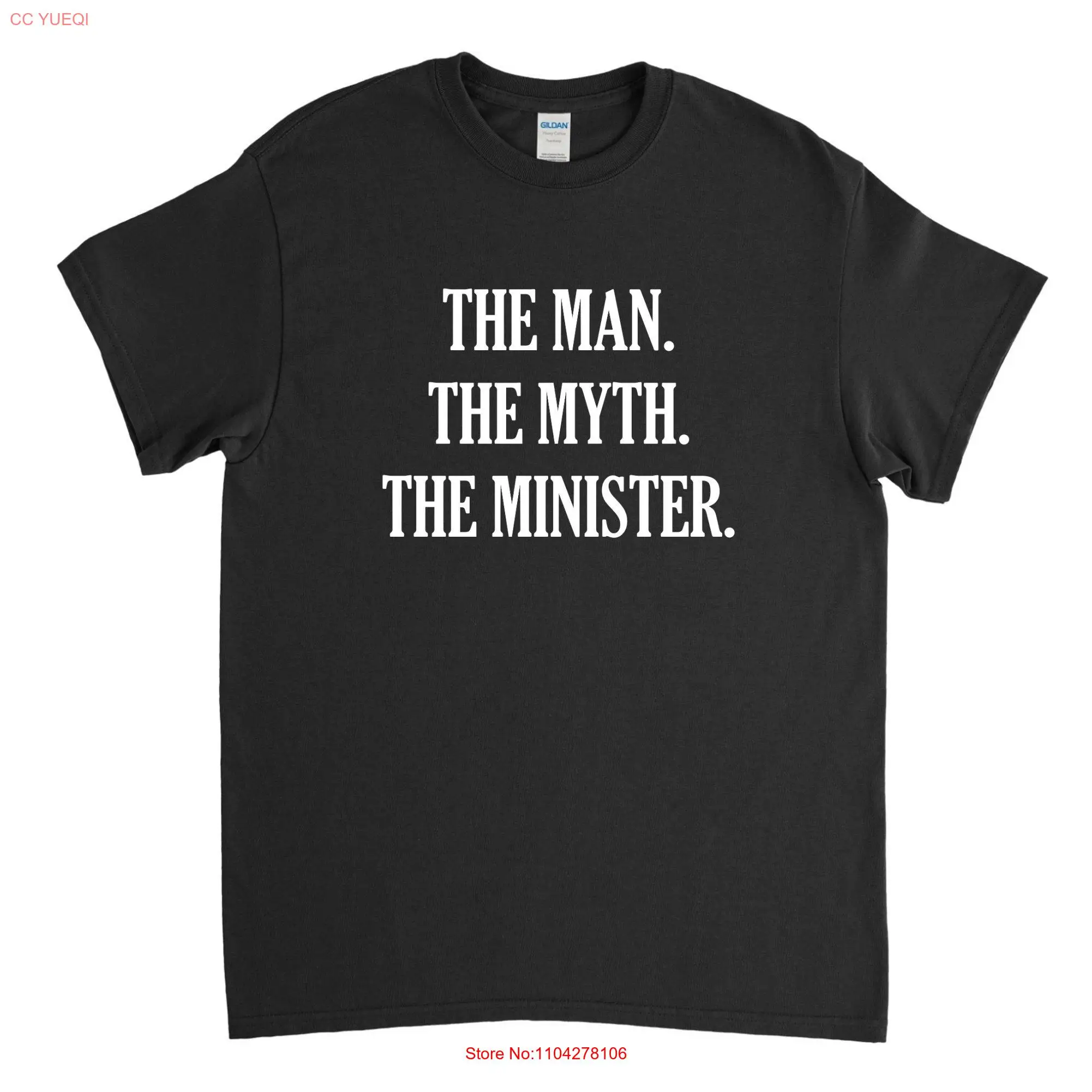 

The Man Myth Minister T Shirt Wedding New long or short sleeves