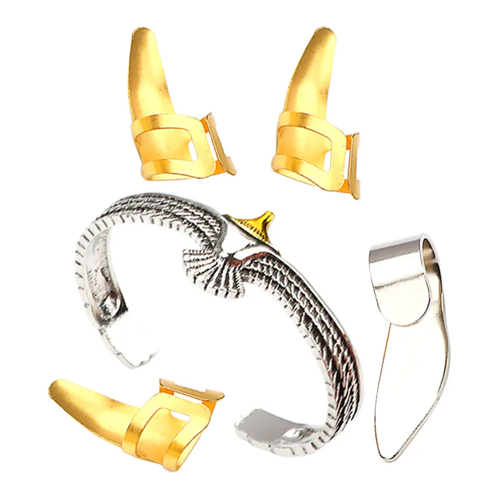 

Golden Bracelet Thumb Practical Finger Picks Durable Finger Pick Acoustic Guitar Banjo Small Adjustable Durable Metal.LA07