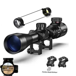 Riflescope 3-9x40 Rifle Sniper Scope Red or Green Illuminated Optical with Mounts Mil Dot Fit Free Crosshair