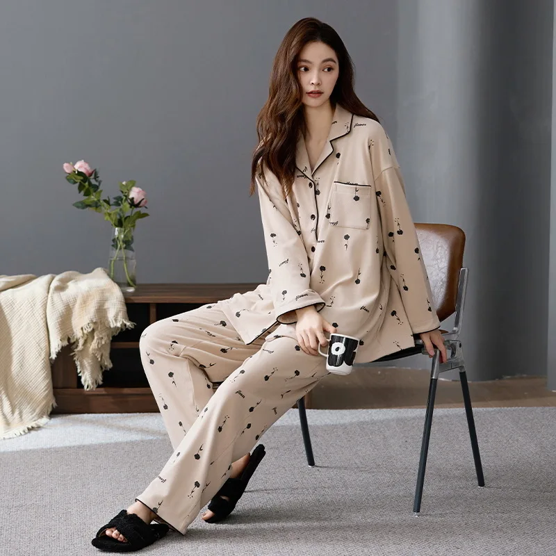 

Women's Clothing Pajamas Four Seasons At Home Outdoors Leisure Comfortable Ventilate Sleep Exquisite Fashion Travel Minimalist