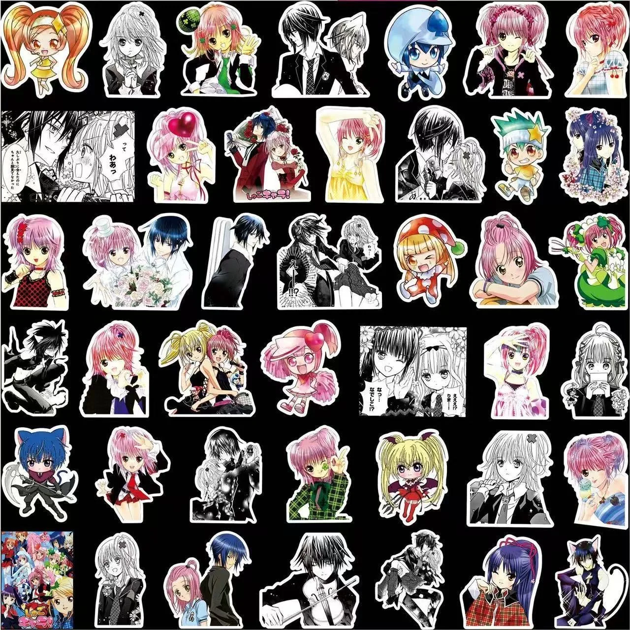80pcs Anime Shugo Chara! Stickers Cartoon Hinamori AmuTsukiyomi Ikuto Stickers Phone Luggage Notebook Decals Ornamental Props