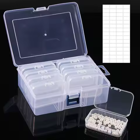 Large 10/12/26 Grid DIY Diamond Painting Storage Box, Nail Art Jewelry Rhinestone Mosaic Storage Container, Multifunctional Case