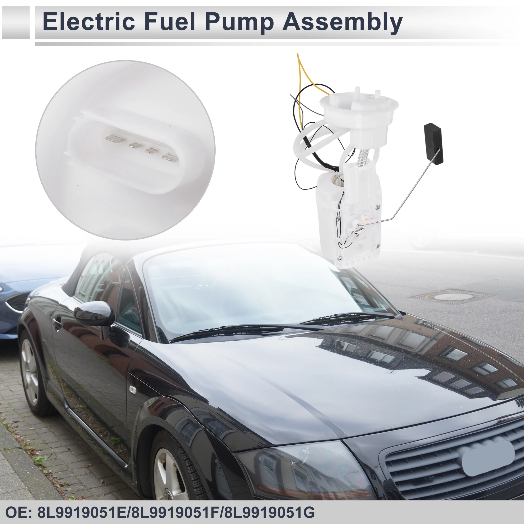 X Autohaux Elektryczna Pompa Paliwa Zespół do Audi TT Quattro 2000 2001 2002 L4 1.8L Gazowy Filtr Paliwa Moduł Pompy Nr 8L9919051E