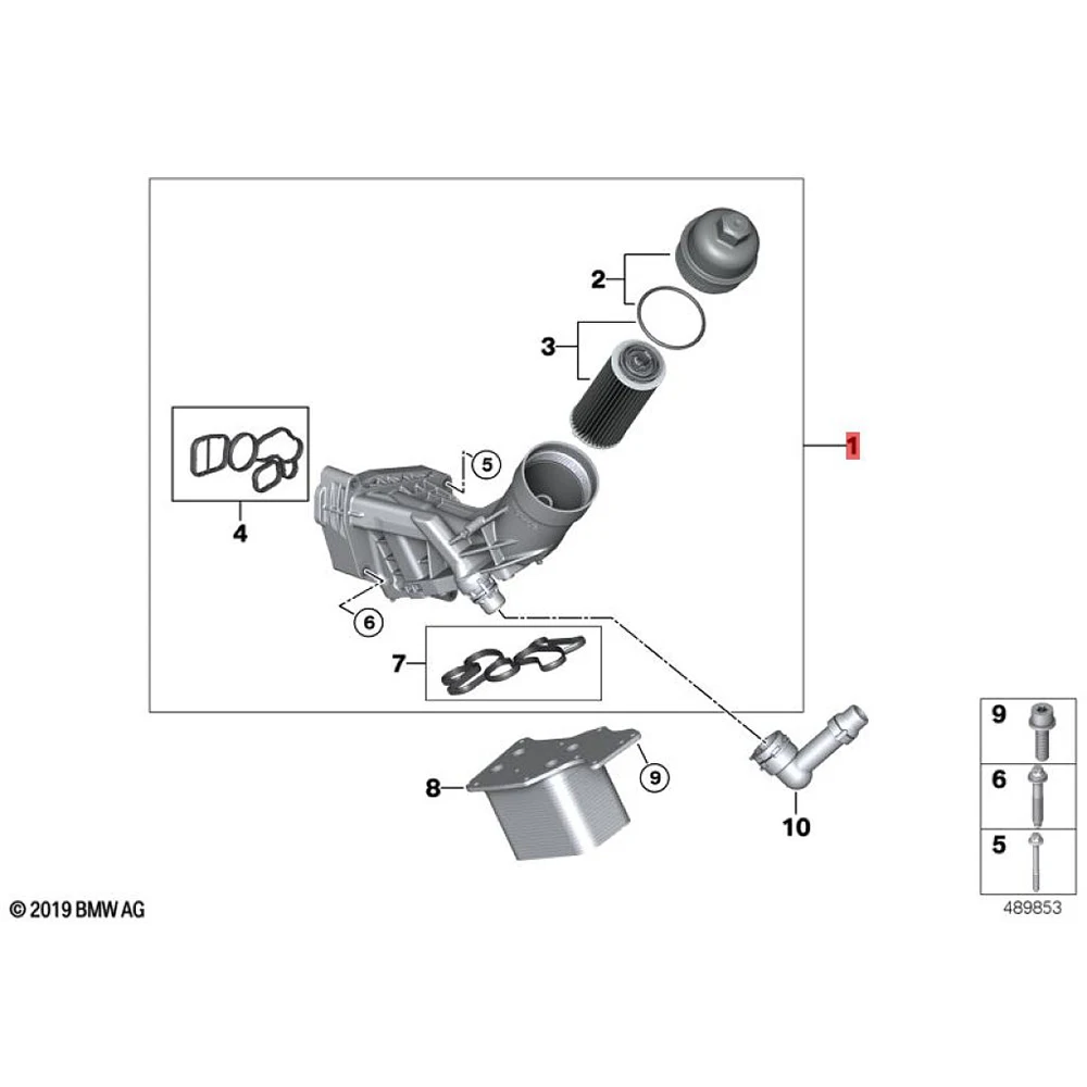 11428576429 11428585624 11428586673 11428596283 Engine Oil Filter Assembly For BMW X3 F25 X4 F26 F10 F32 F20 LCI F23 F30 F31