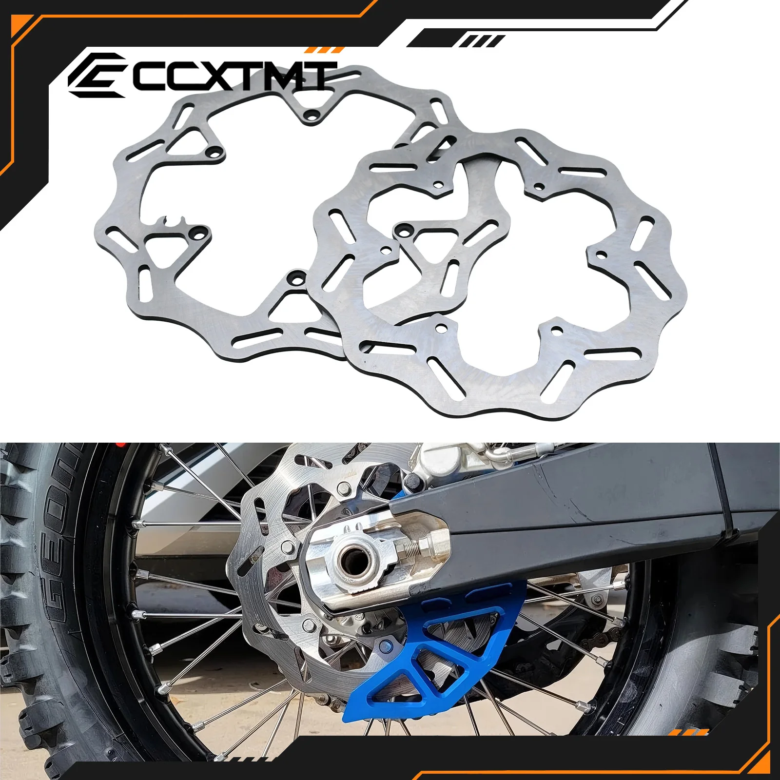 Motorrad 260MM 220MM Vorder- und Hinterrad-Bremsscheiben-Set für KTM EXC EXCF SX SXF XC XCF für Husqvarna TE FE TX FX TC FC 125-530cc