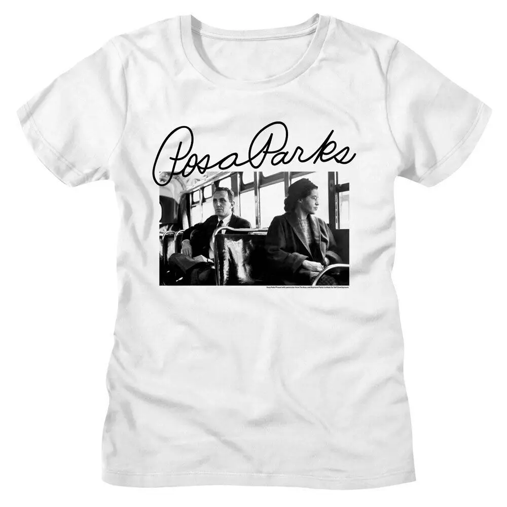 Rosa Parks Signature Women's T Shirt Sits Bus Up Front Strike Civil Rights Black