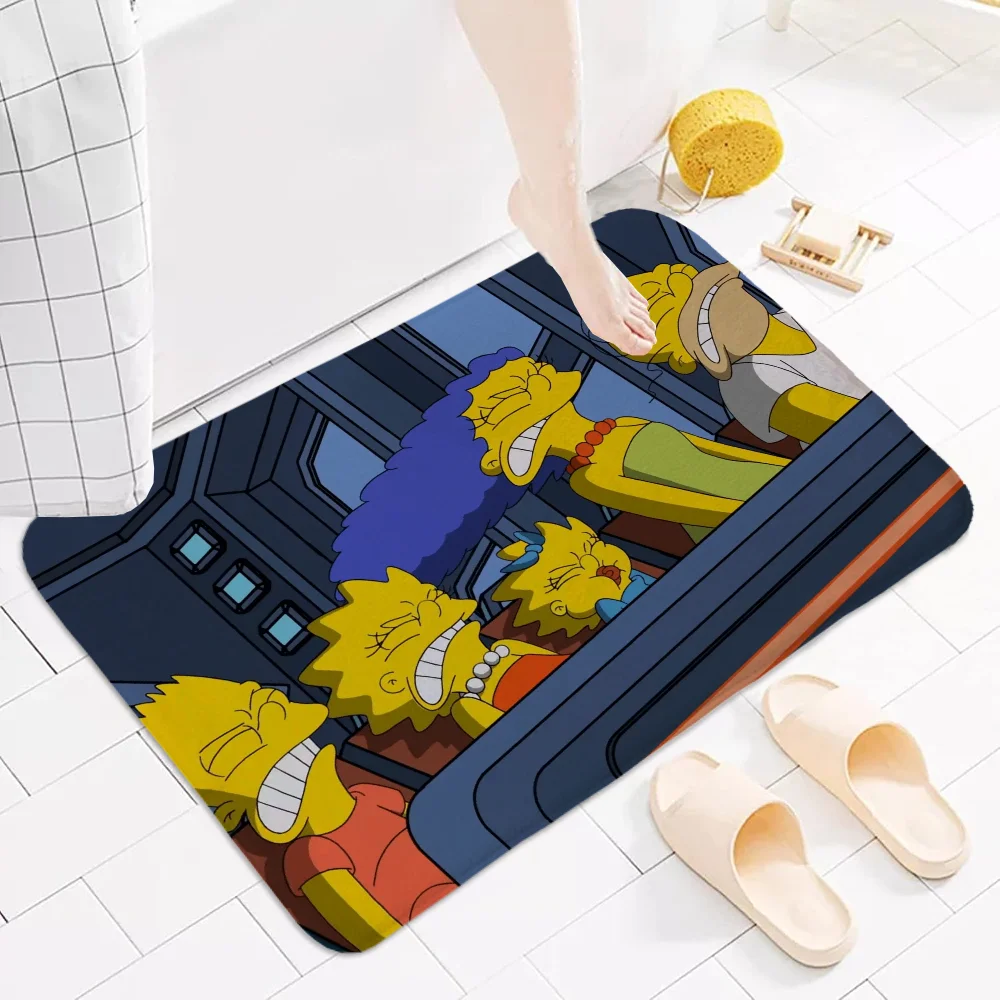 Bath Mat Rug Bathroom Foot Mat Non-slip Mat Small Floor Mats Door Mat The Simpsons Rugs Doormat Entrance Door Carpet for Kitchen