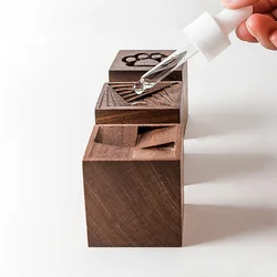 1PCS Essential Oil Aromatherapy Diffuser Wooden Aroma Diffuser Eco-Friendly Fragrance Diffused Walnut Wood Car Load Crafts