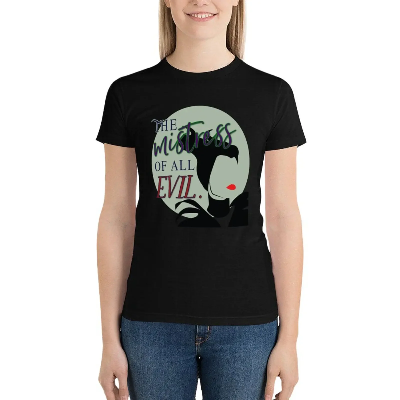 Mistress of All Evil T-Shirt oversized tees animal print shirt for girls cotton t shirts Women
