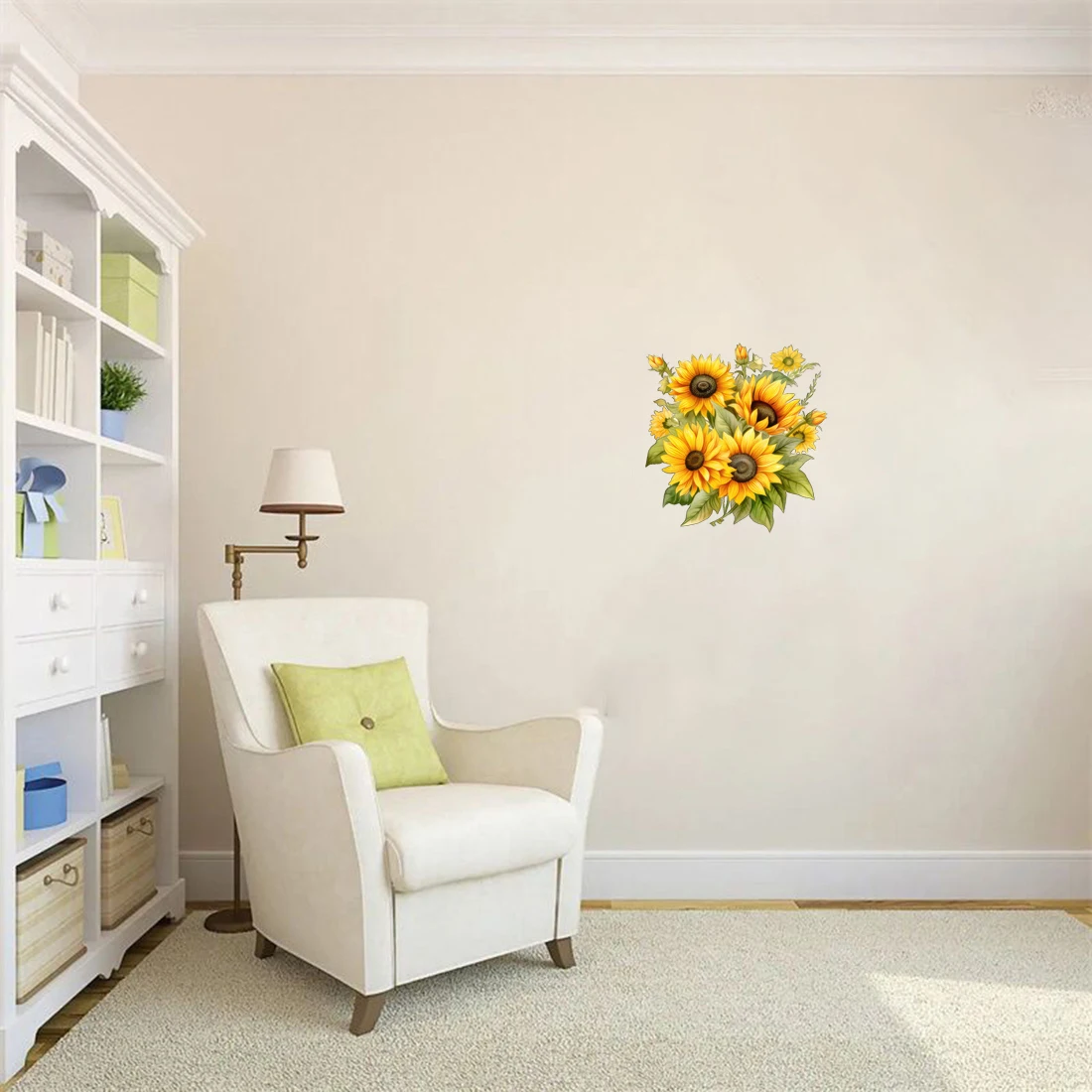 Three Ratels QCF357 Beautiful sunflower bouquet wall stickers for home decoration toilet stickers car body decals