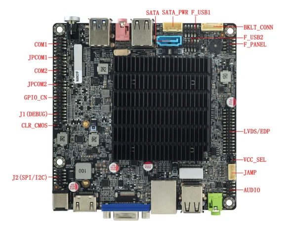 Cheap Industrial Motherboard with Alder Lake-N Series N200, N100, N97, N95, I3-N305 16GB RAM M.2 SSD SATA HD-MI VGA LVDS